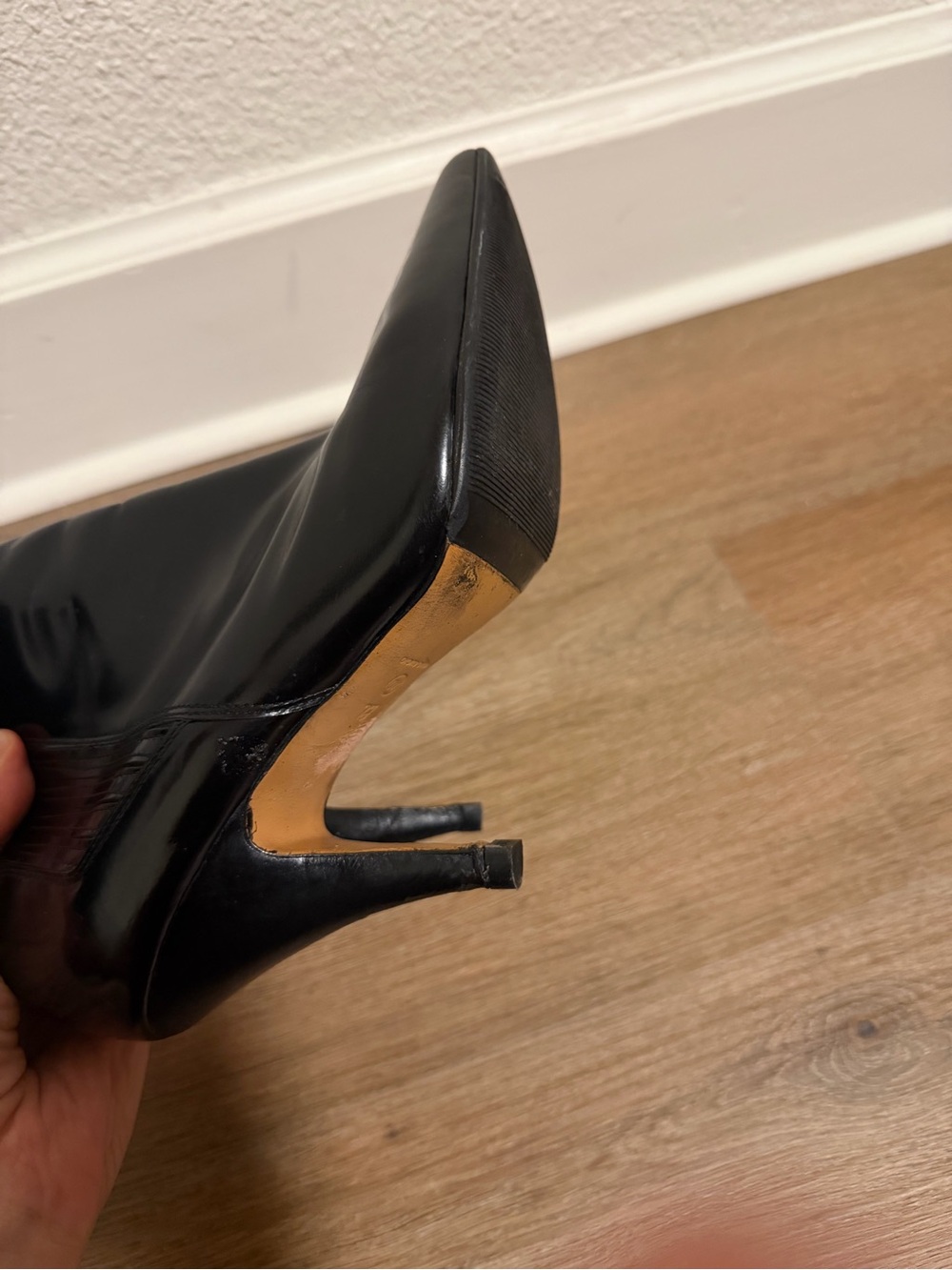 Philipp Plein Black Patent Pointed Ankle Boots - Picture 6 of 12